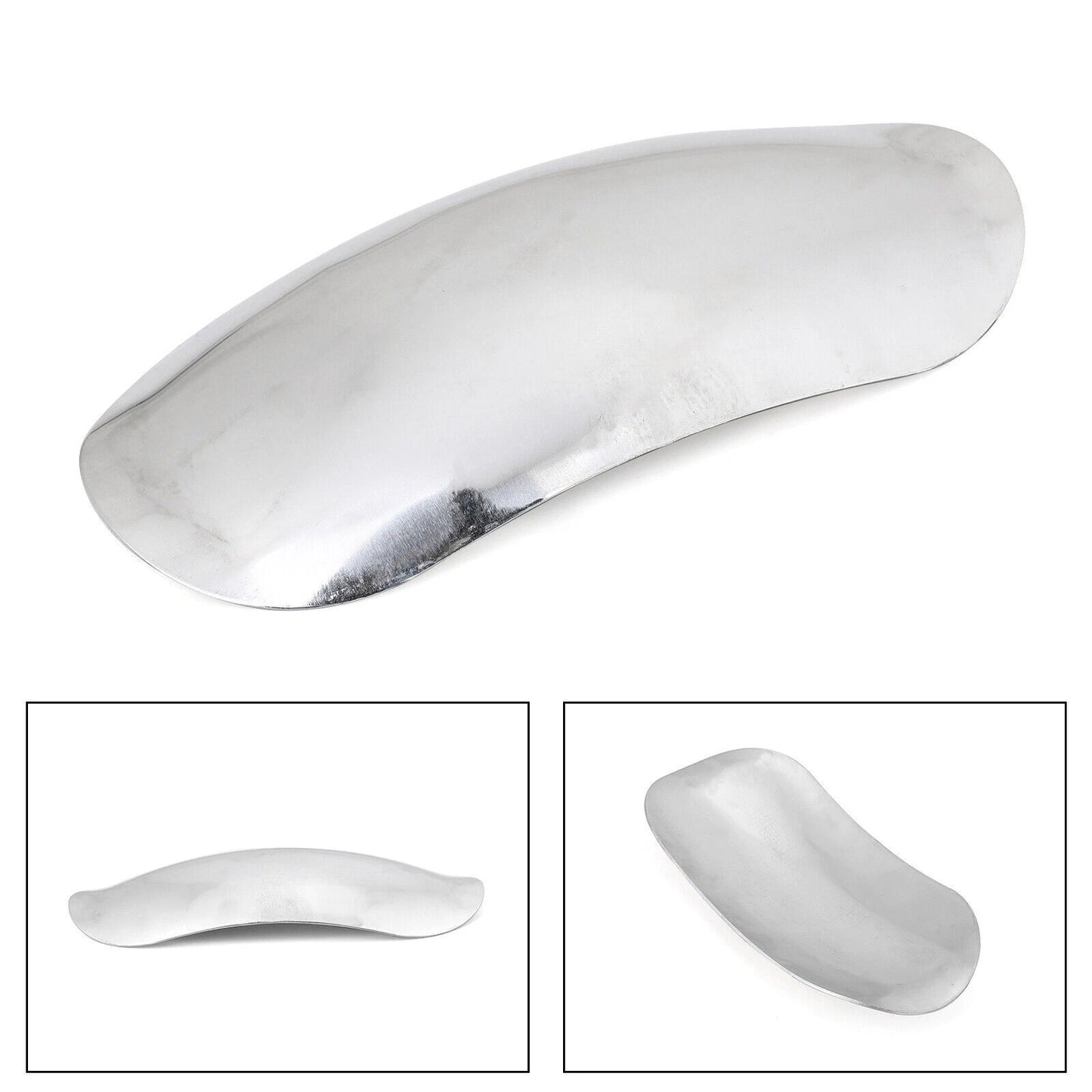 Fender Mud Flaps for Universal Motorcycles Silver