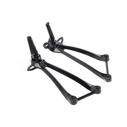 Black Rear Passenger Footpegs Bracket for Kawasaki Ninja ZX6R ZX10R (09-24)
