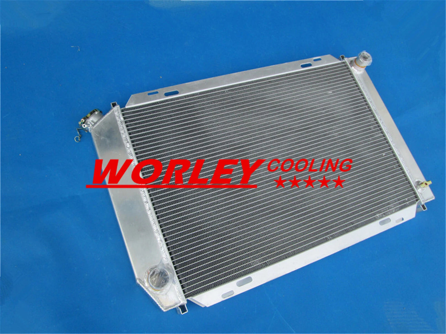 2ROW Aluminum Radiator + Fan for Ford Mustang (1979-1993)