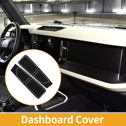 Dashboard Cover for Ford Bronco Accessories 2021-2024 Black Gray 1 Set