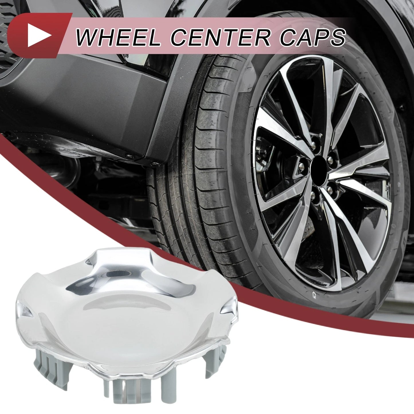 1 Pc Wheel Center Caps for Chevrolet Silverado Tahoe Chrome Silver Tone Plastic