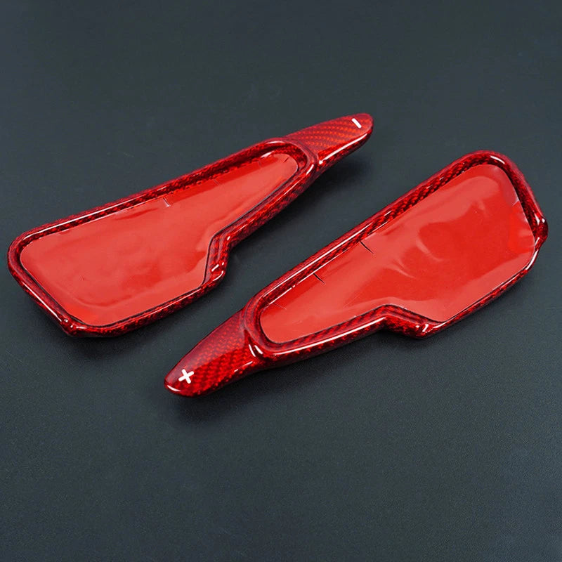 Red Steering Wheel Shift Paddle Cover Trim for Chevrolet Corvette (2020-2022)