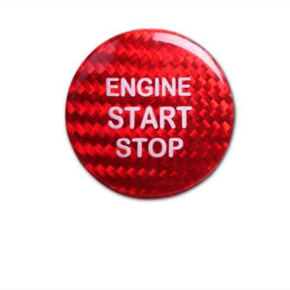 1pc Carbon Fiber Red Engine Start Button Cover for Lexus IS/ES/GS/RC/NX (2014-2023)