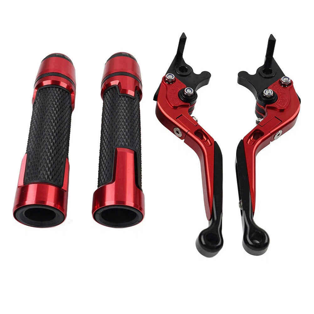 Red Extendable Brake Clutch Lever Grip Set for Yamaha YZF R1 R6S (2004-2023)
