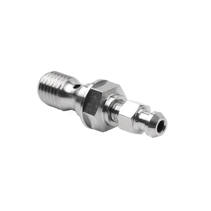 Titanium M10x1.25 Banjo Bolt with Bleed Valve for Motorcycle Brake Caliper
