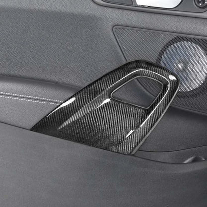Real Carbon Fiber Inner Door Pull Handle Cover Trim for Hyundai Veloster 11-17