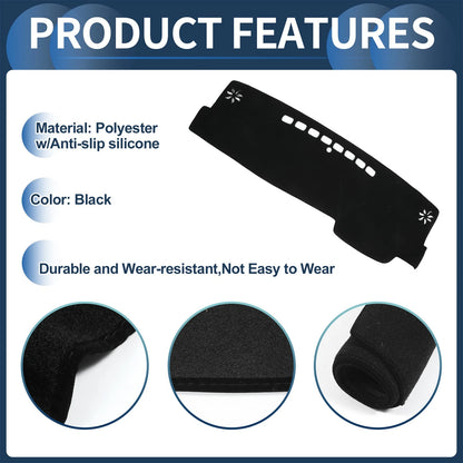 Dashboard Dash Cover Mat for Toyota Camry XV70 Series Black (2018-2023)