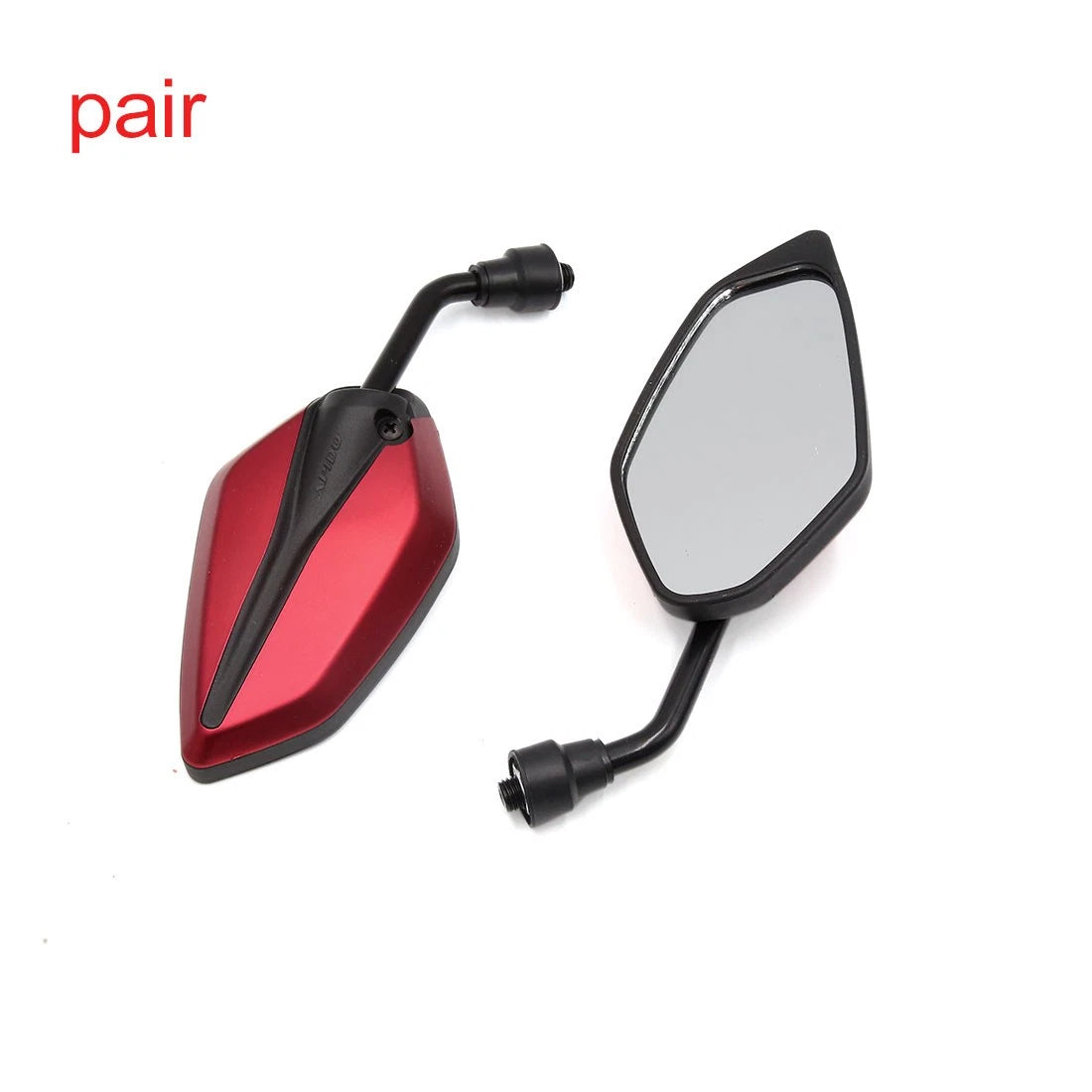 2 x Polygon Rear Side View Mirror for Motorcycle Motorbike