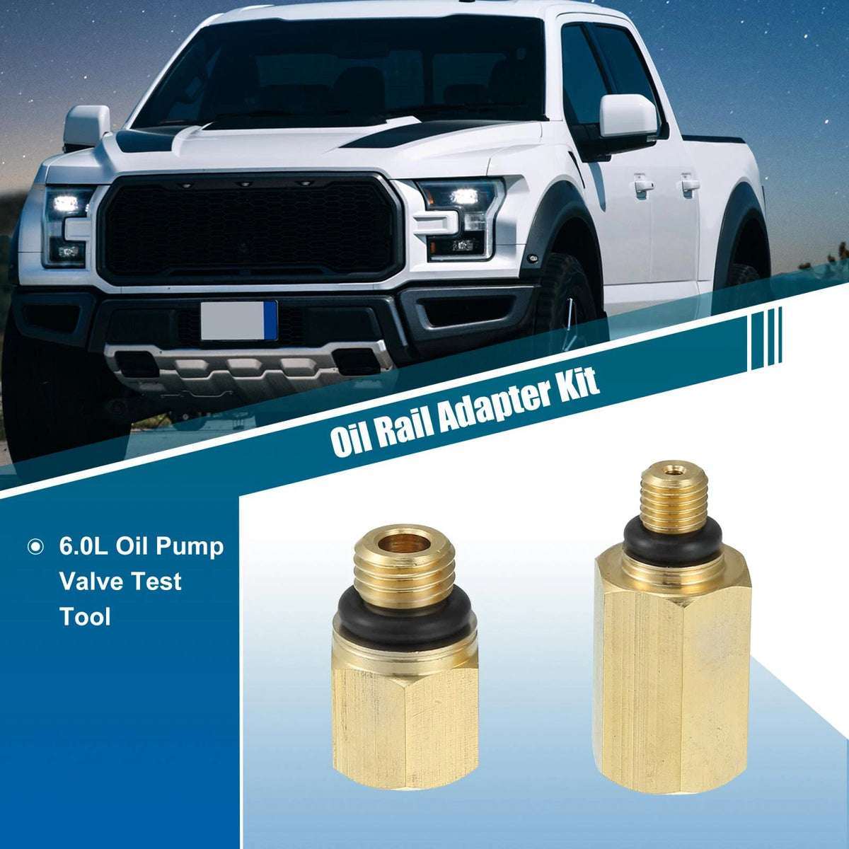 Fuel Rail Adapter Test Tool Gauge for Ford 6.0L High Pressure Oil System