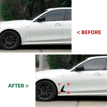 Gloss Black Add-On Side Fender Vent Duct Trims for BMW 3-Series G20 G21