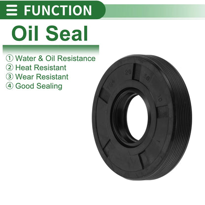 Oil Seal 20x50x10mm NBR Rubber Seal Black