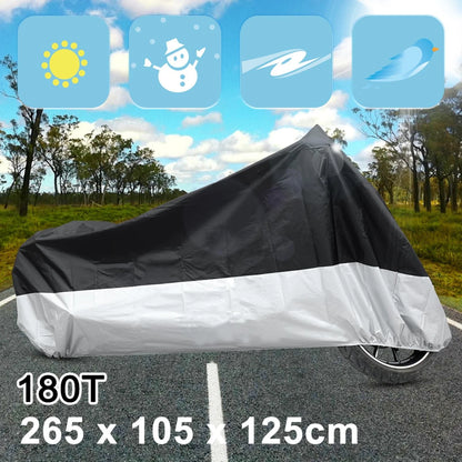 Cover XXL Motorcycle Bike Cover Outdoor Waterproof UV Dust Rain Protector Black