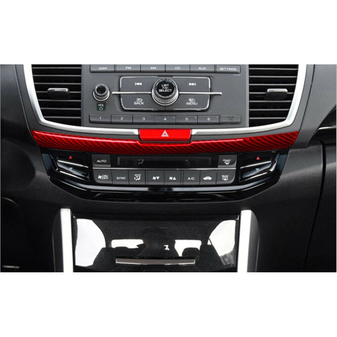 Carbon Fiber Central Console Lower Cover Trim for Honda Accord (2018-2023)
