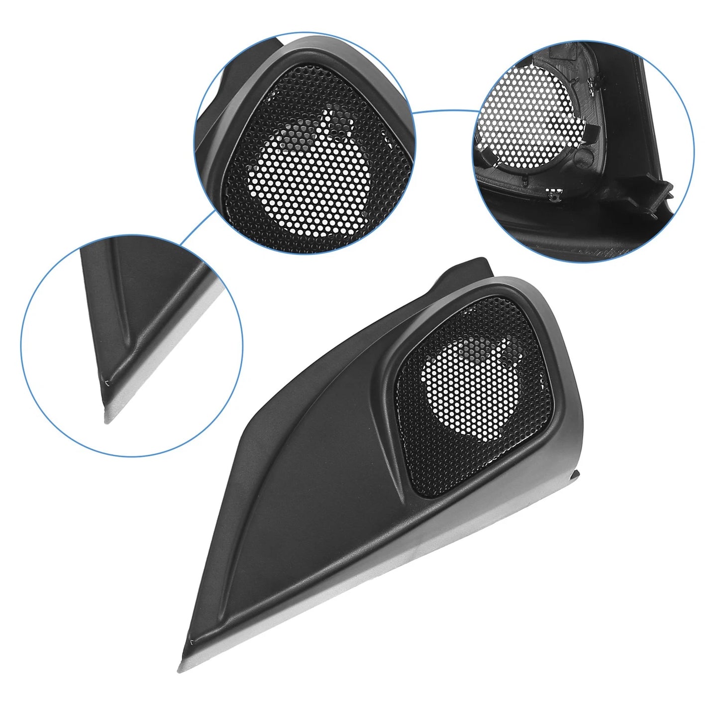 Car Door Tweeter Speaker Panel Cover Trim for Honda CR-V (2012-2015) Black