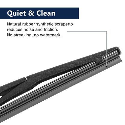 Rear Windshield Wiper Blade Arm Set 14 Inch for Lexus RX400h (2003-2008)