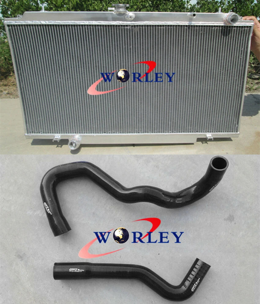 Aluminum Radiator & Hose for Nissan Patrol Y61 GU 4.2L TD42 Turbo Diesel (1997-2016)