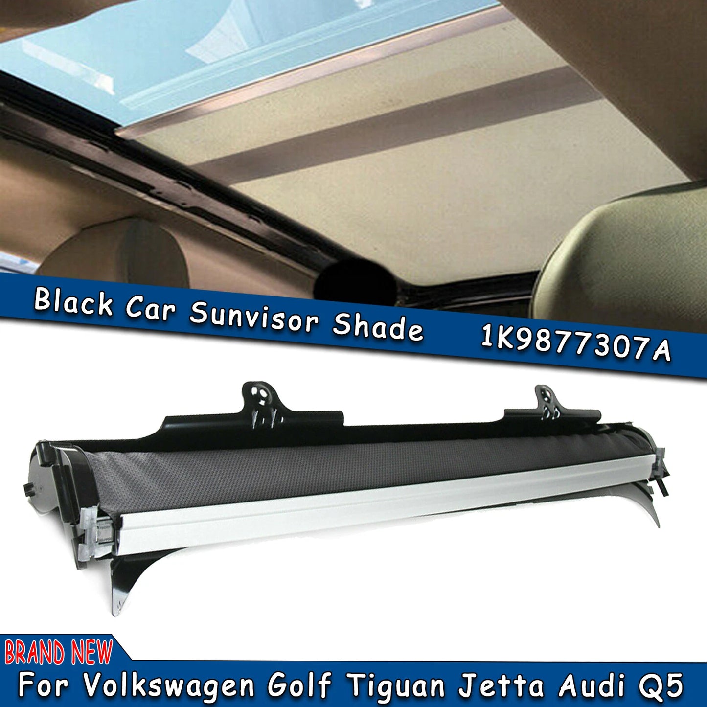 Sunroof Sunshade Cover for Audi Q5, VW Tiguan, Jetta, Golf (2009-2017)