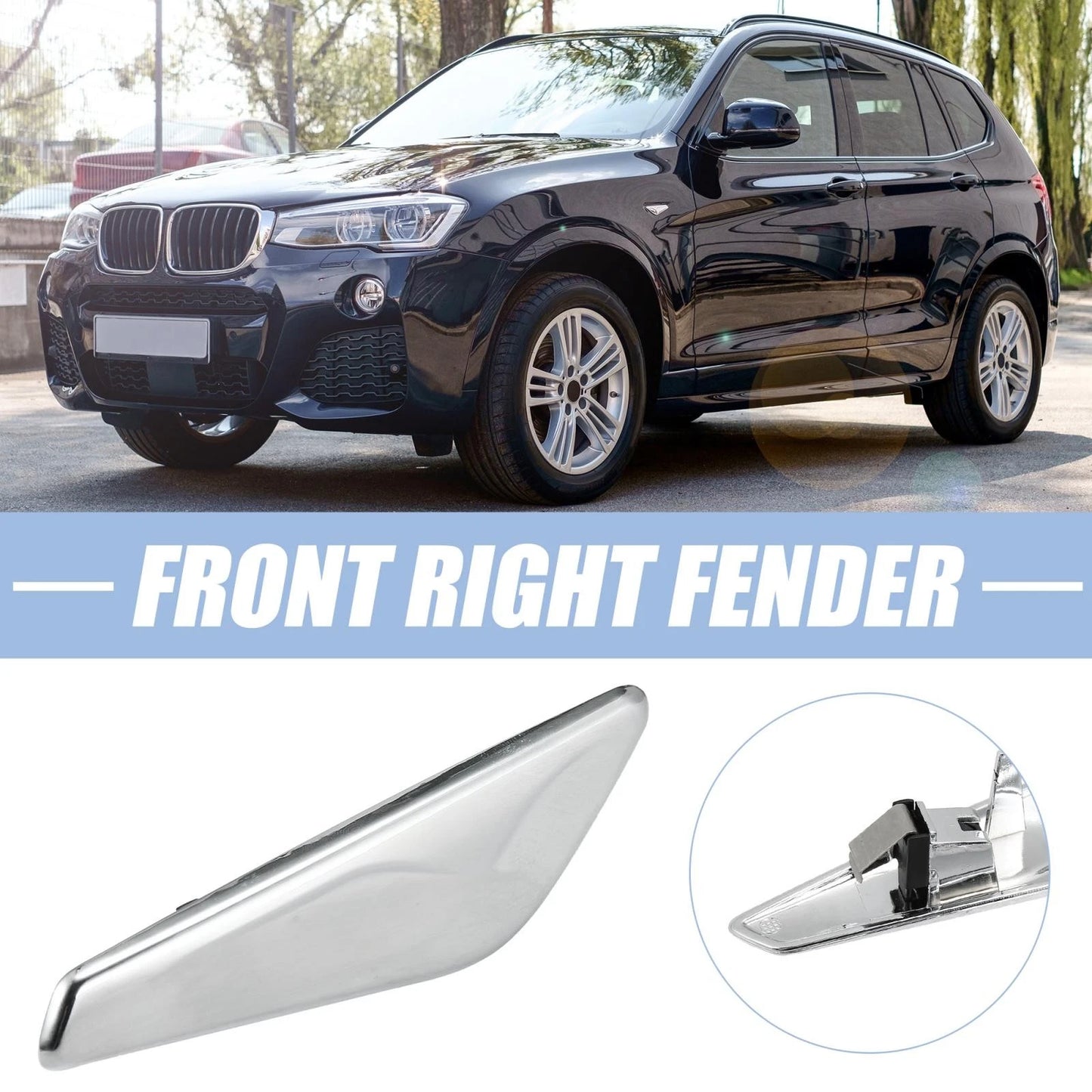 Front Right Fender Side Marker Trim for BMW X3 X4 F25 F26 (2011-2017)