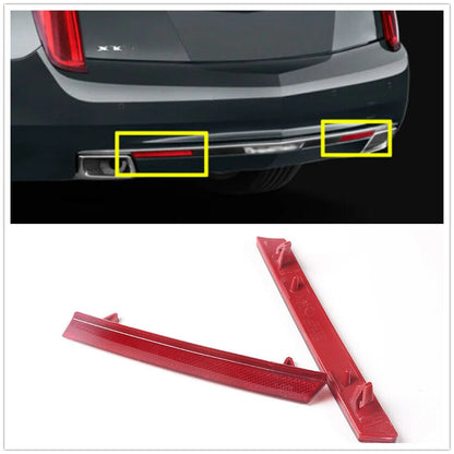 2 x Rear Bumper Lower Red Reflector Covers for Cadillac XTS (2013-2017)