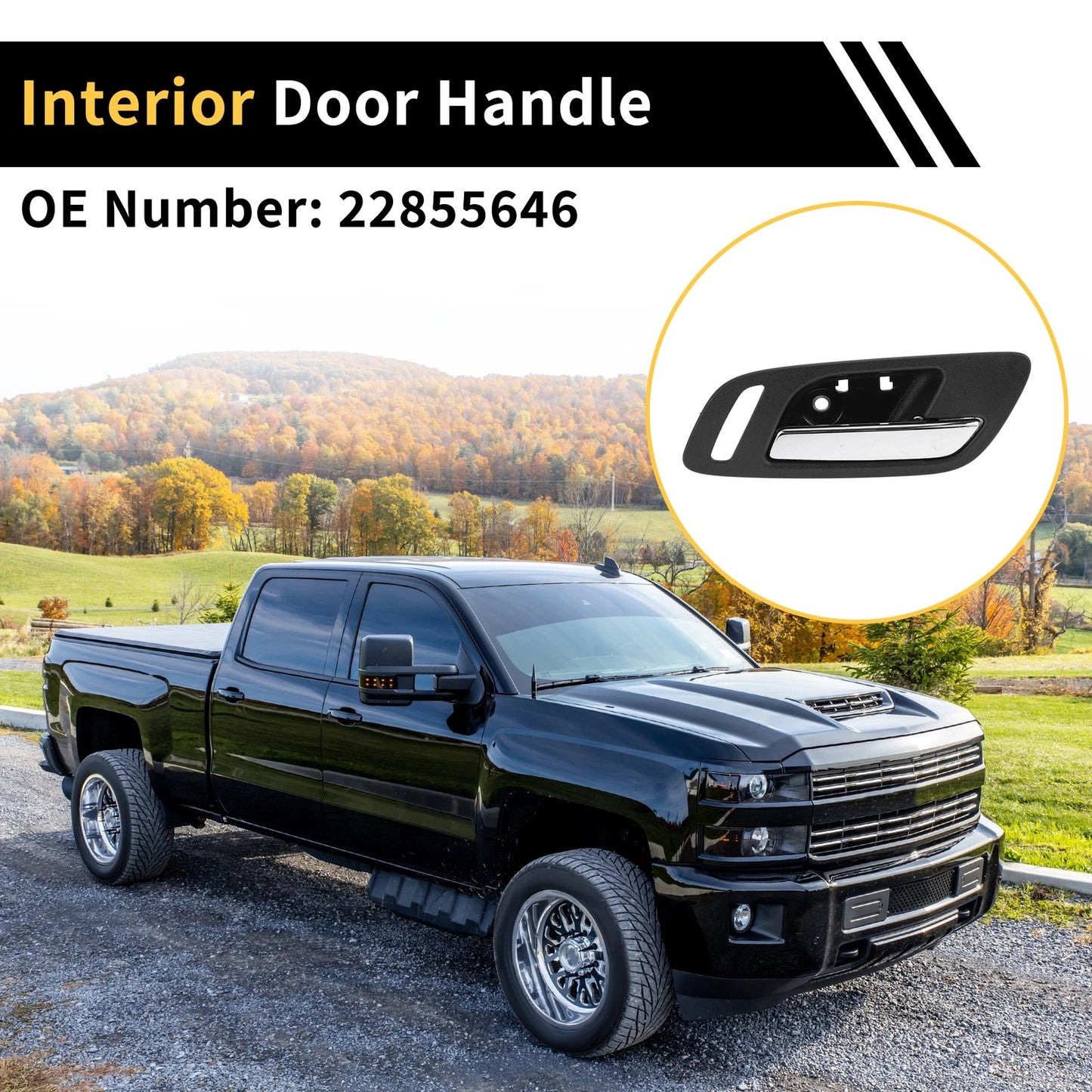 Front Right Interior Door Handle for Chevrolet Silverado 2500 HD