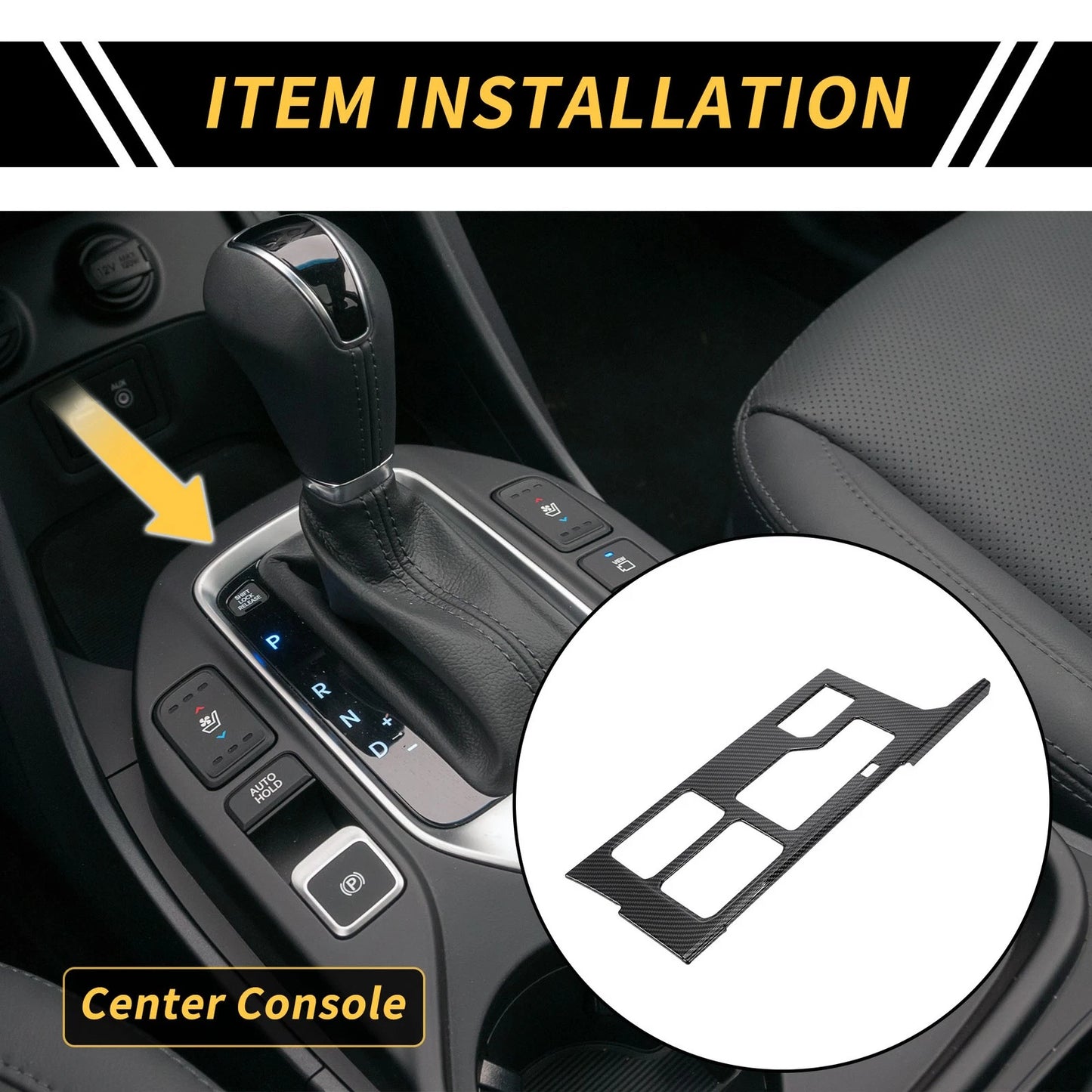 Carbon Fiber Gear Shift Panel Cover Trim for Toyota Tundra (2022–2024)