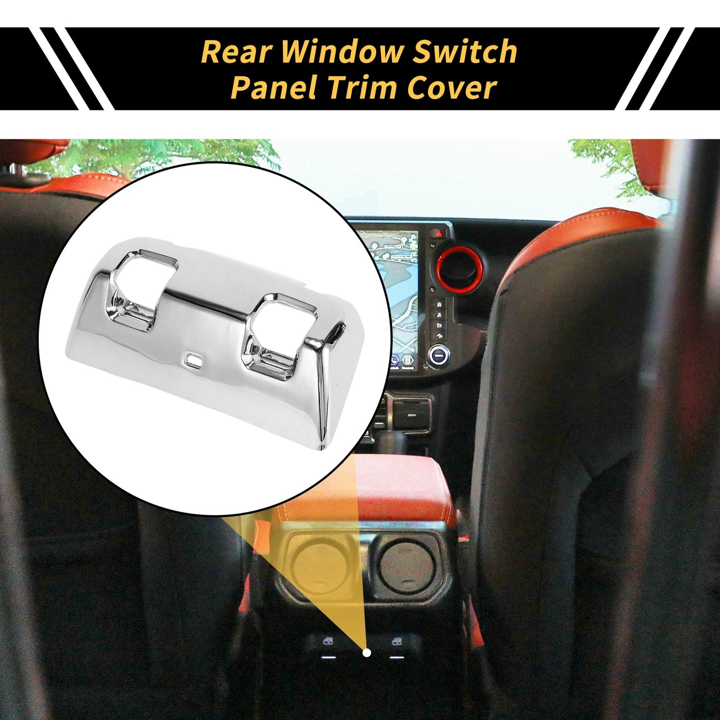 Rear Window Switch Panel Cover for Jeep Wrangler JL JLU (2018-2024)