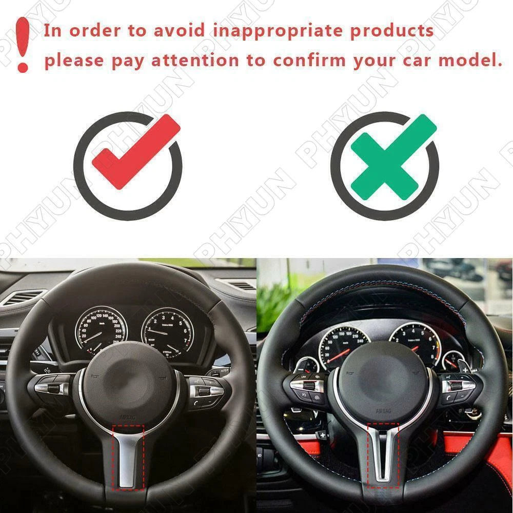 Carbon Fiber Look Steering Wheel Trim for BMW M-Sport F10 F06 F12 F13 F32 F33 (2011-2019)