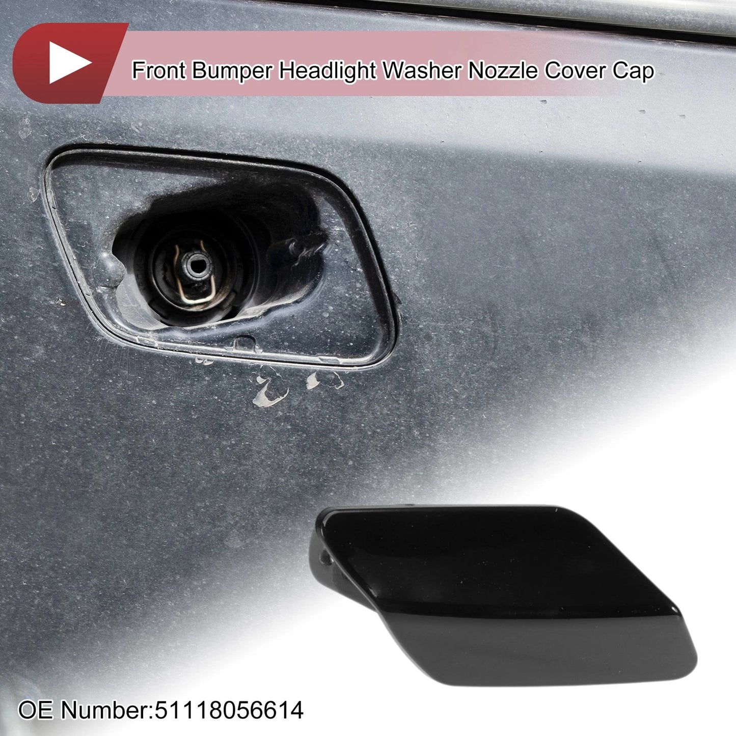 Front Right Bumper Trim Nozzle Cover for BMW 320i (2012-2019)