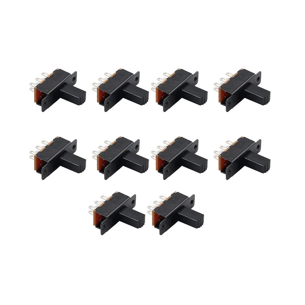 10 x 6 Terminal DPDT On/Off Mini Slide Switch for Various Applications