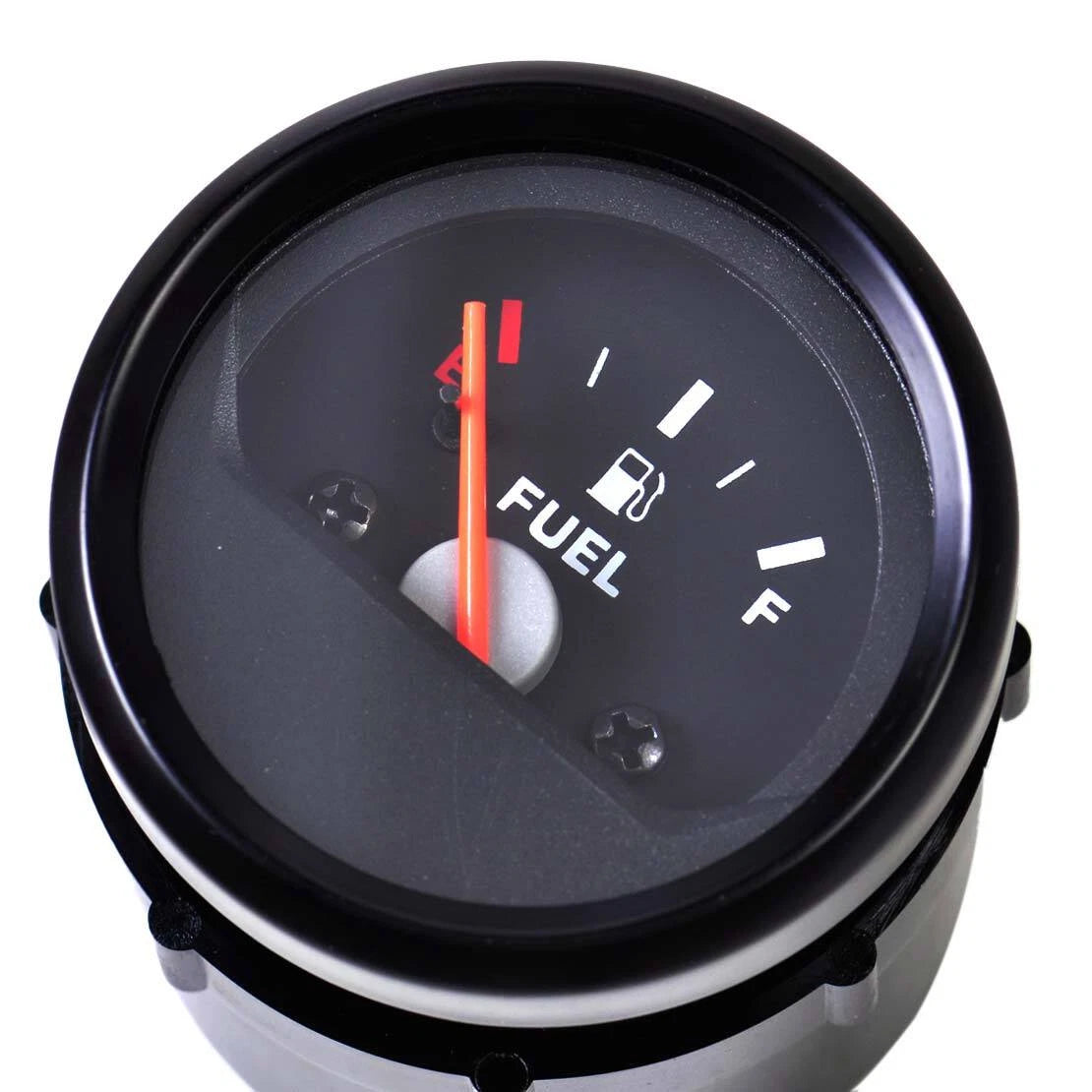 2" 52mm 12V Motorcycle Fuel Level Gauge Meter Black Face Rim