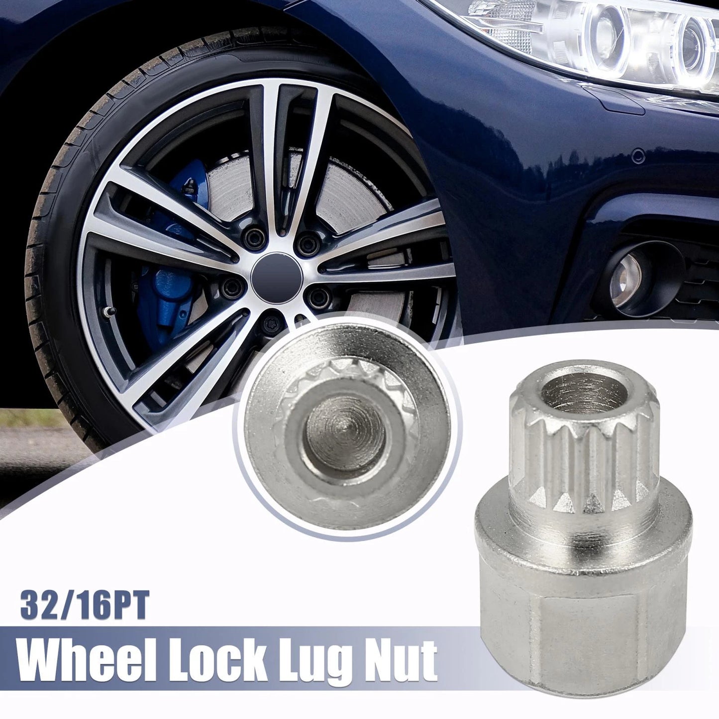Hollow Car Anti-Theft Wheel Lock Lug Nut Key for BMW