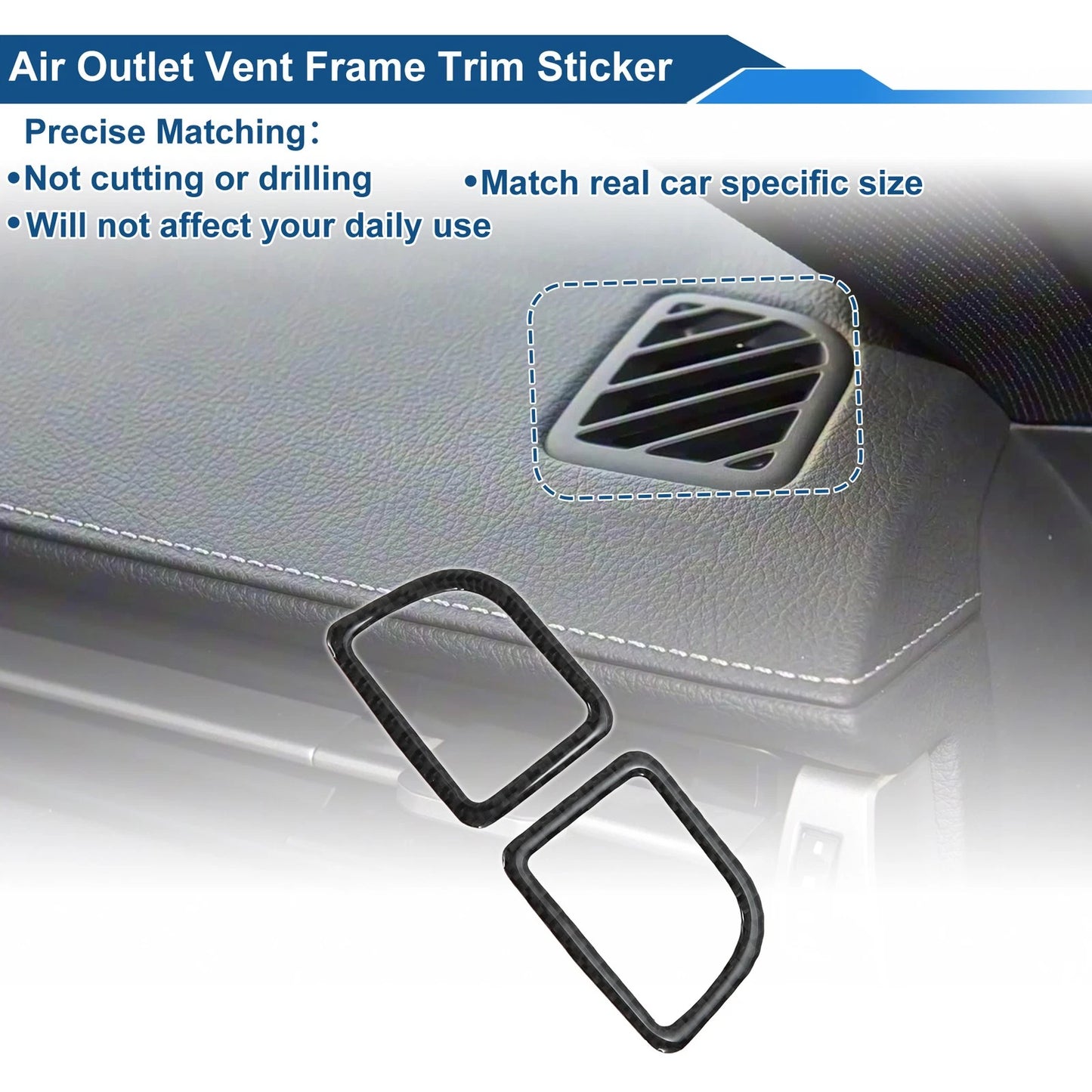 2 x Air Condition Outlet Vent Trim Cover Frame for Toyota Supra GR