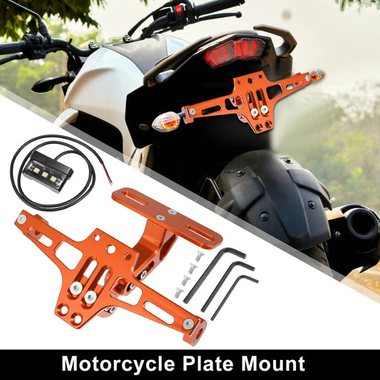 License Bracket Fender E-liminator Orange for Motorcycle