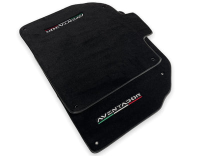 Black Carpet Floor Mats for Lamborghini Aventador (2012-2022)