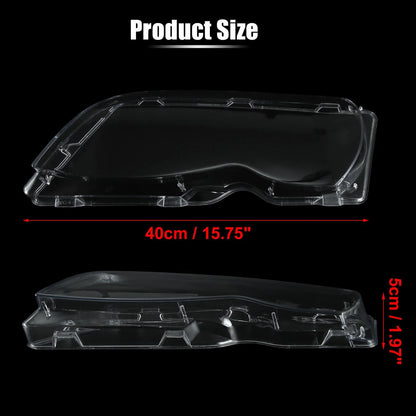 Car Front Headlight Lens Cover for BMW E46 2002-2005 (2 x Covers)