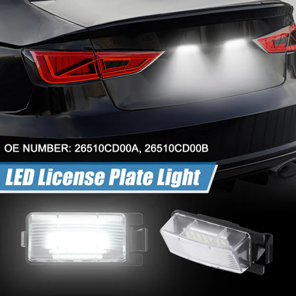 White LED License Plate Light Assembly  for Nissan