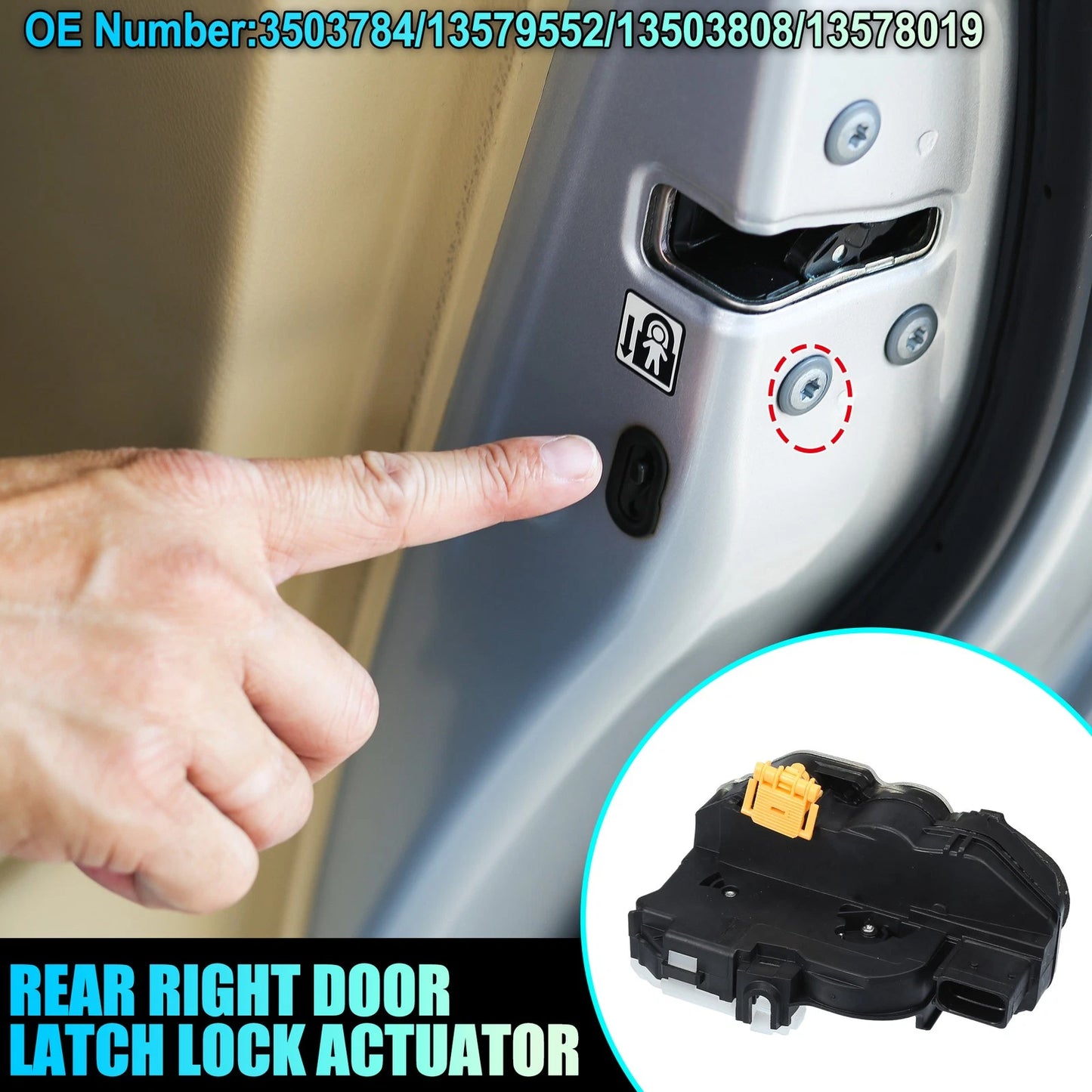 Rear Right Door Latch Lock Actuator for Chevy Cruze (2011-2014)