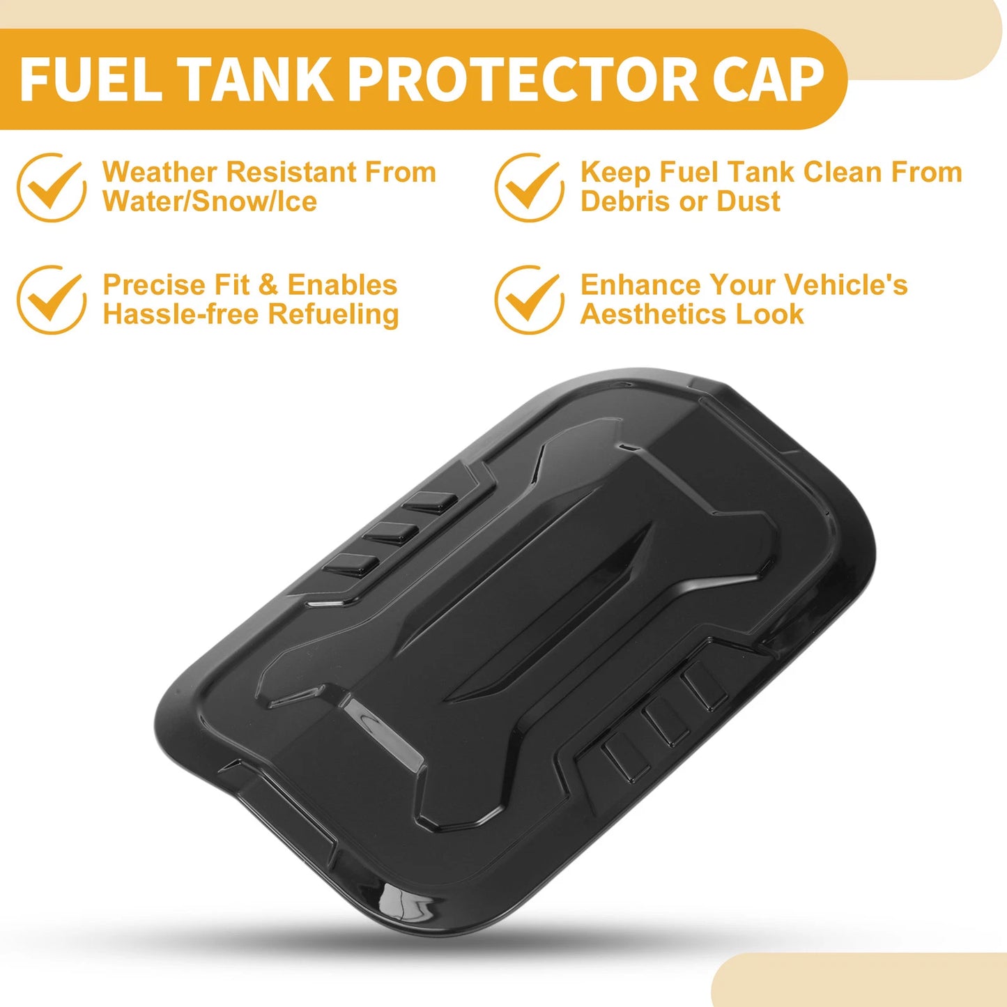Fuel Tank Door Cap for Toyota Prado (2024-2025) Black Filler Flap Cover