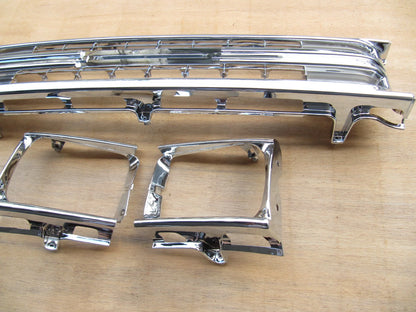 3 x Chrome Grill & Light Surround Cases for Toyota Hilux (1989-1991)