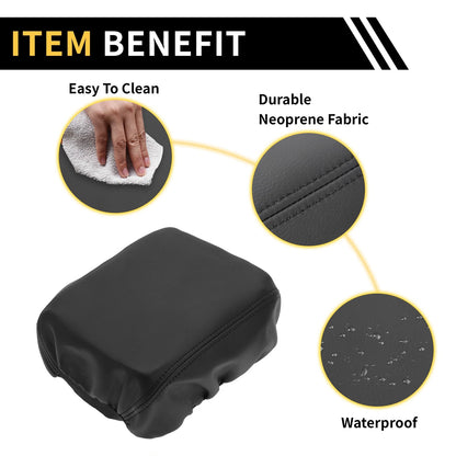 Armrest Cover for Jeep Wrangler Microfiber Leather Black (2007-2023)