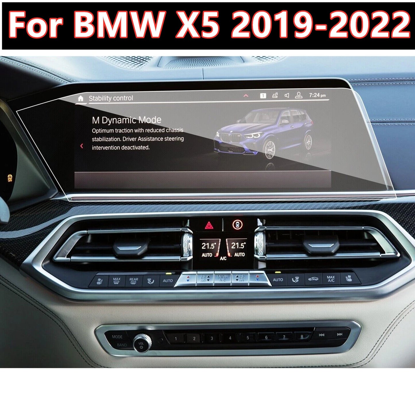 Navigation / 12.3" / Touchscreen Glass Protector for BMW X5 (2019–2022)