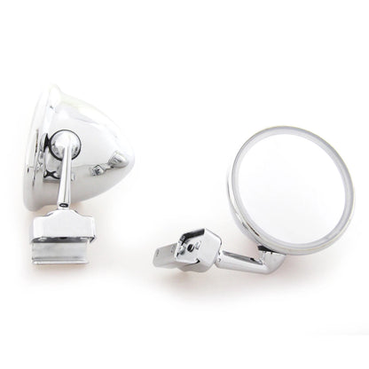 Chrome Convex Door Mirrors for Fender CLight -On