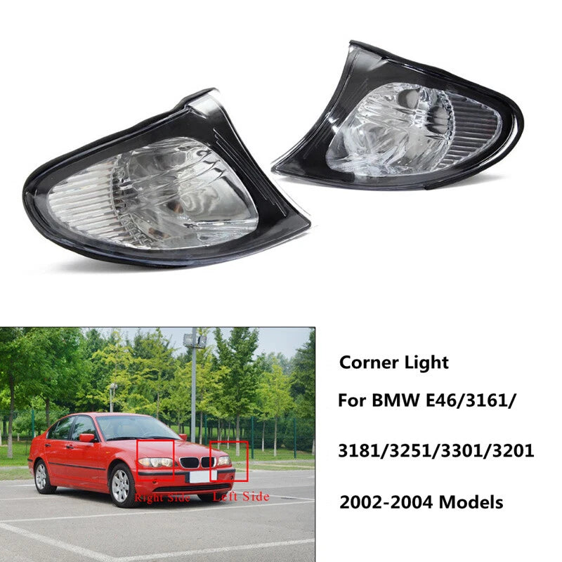 Corner Lights Brake Turn Signal Lamps for 2002-2005 BMW 3-Series E46 (2002-2005)