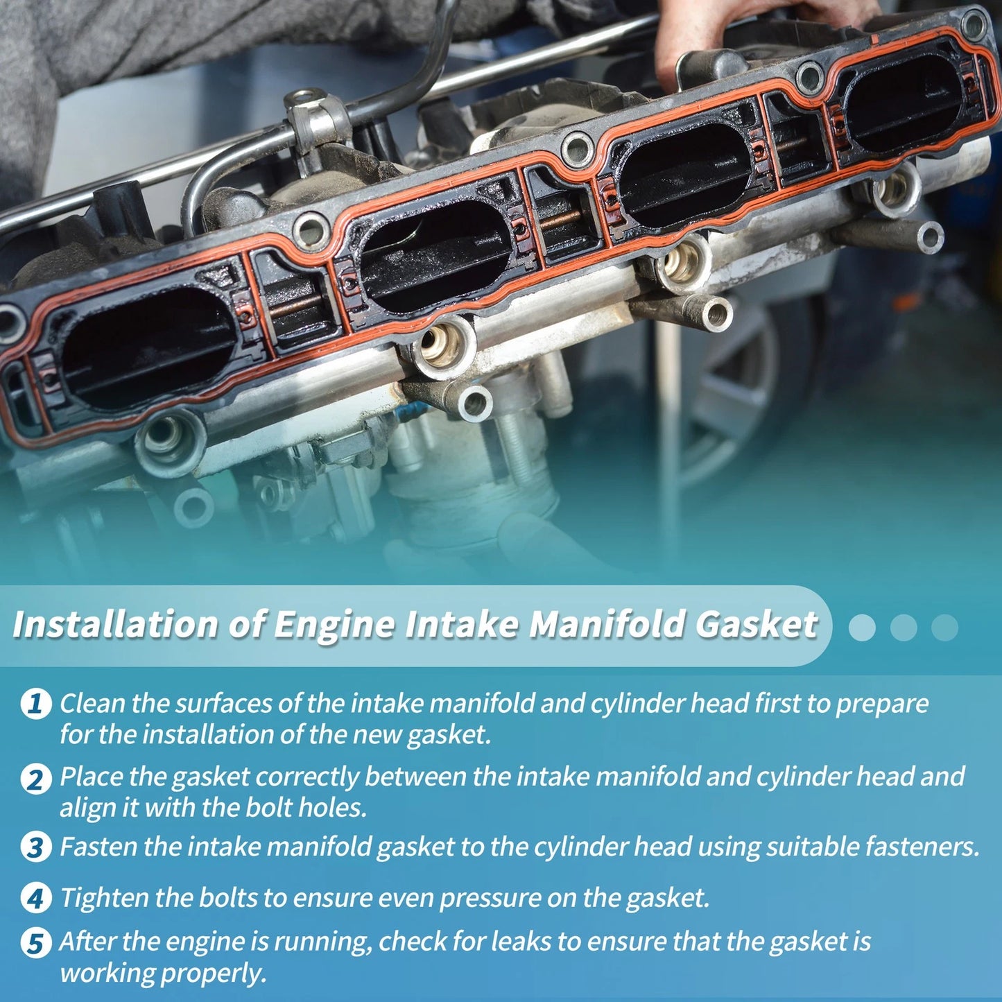 Lower Engine Intake Manifold Gasket for Toyota 4Runner 2004-2009 4.7L