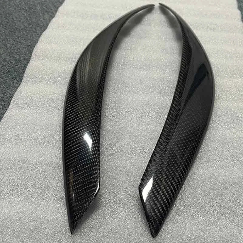 Carbon Fiber Headlight Eyelid Eyebrow Cover Trim for Toyota Alphard 2006-2008