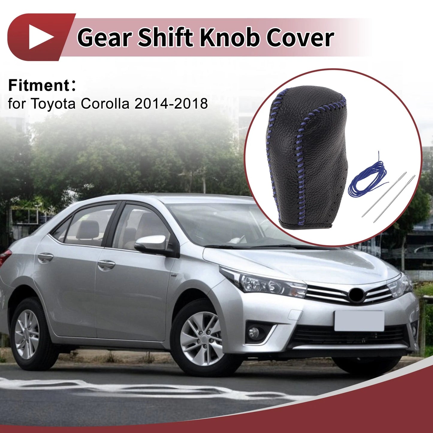 Car Gear Shift Knob Cover for Toyota Corolla (2014–2018)