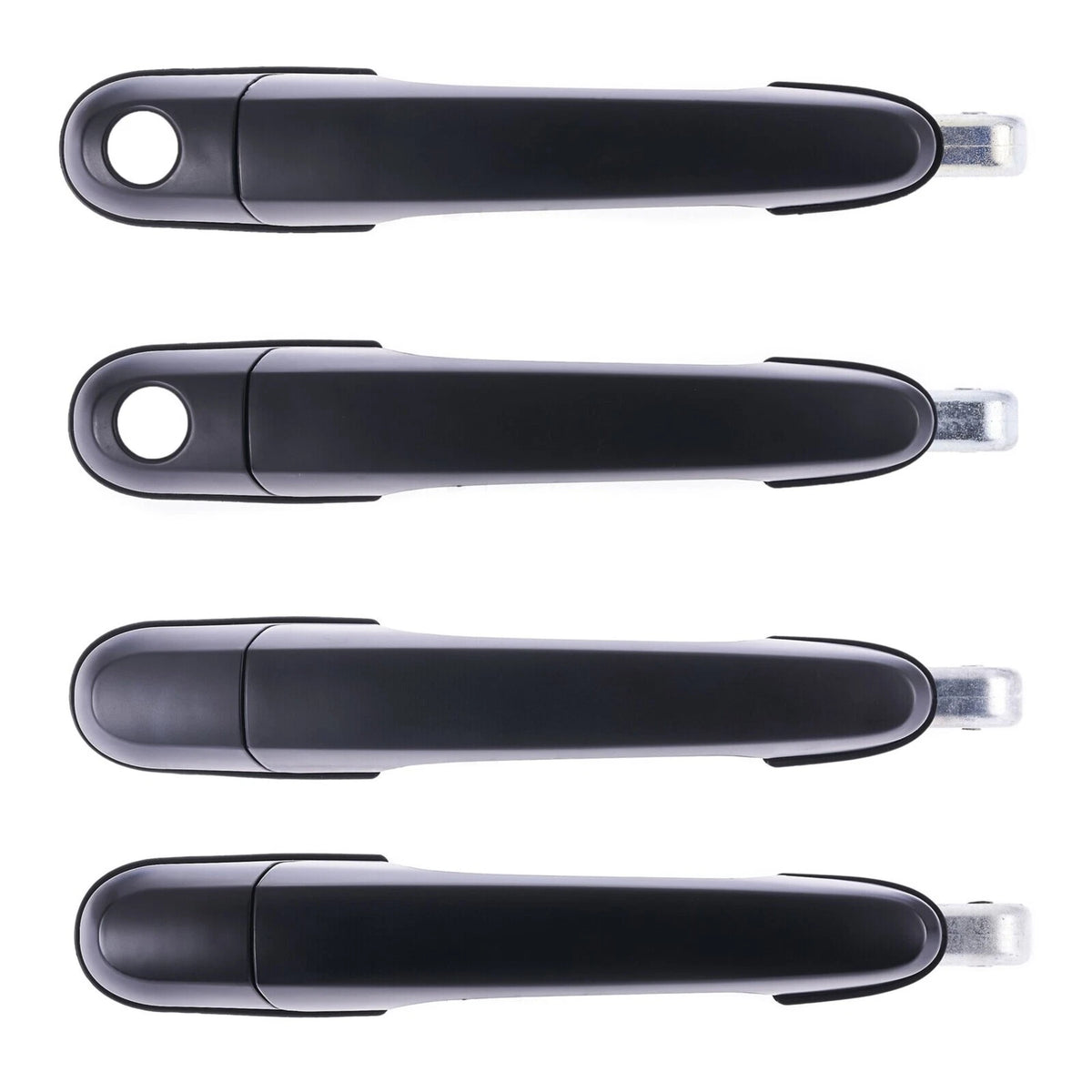4 x Front Rear Outer Door Handles Black for Hyundai Tucson (2004–2010)