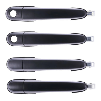 4 x Front Rear Outer Door Handles Black for Hyundai Tucson (2004–2010)