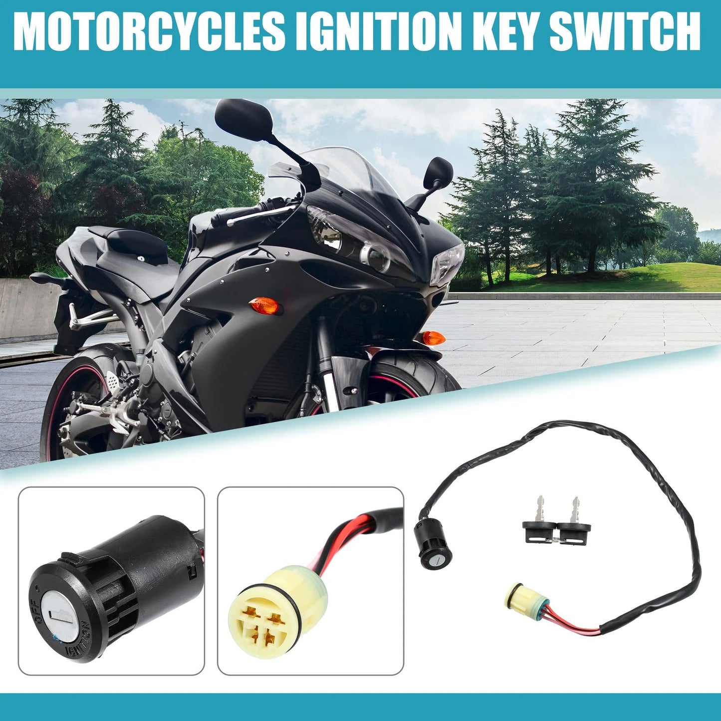 Ignition Key Switch for Honda Foreman 400 TRX400FW 4x4 (2004–2004)