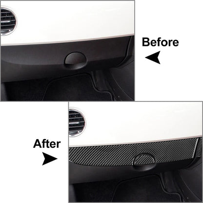 3 x Co-pilot Dashboard Panel Covers Carbon Fiber for Fiat 500 (2012-2015)